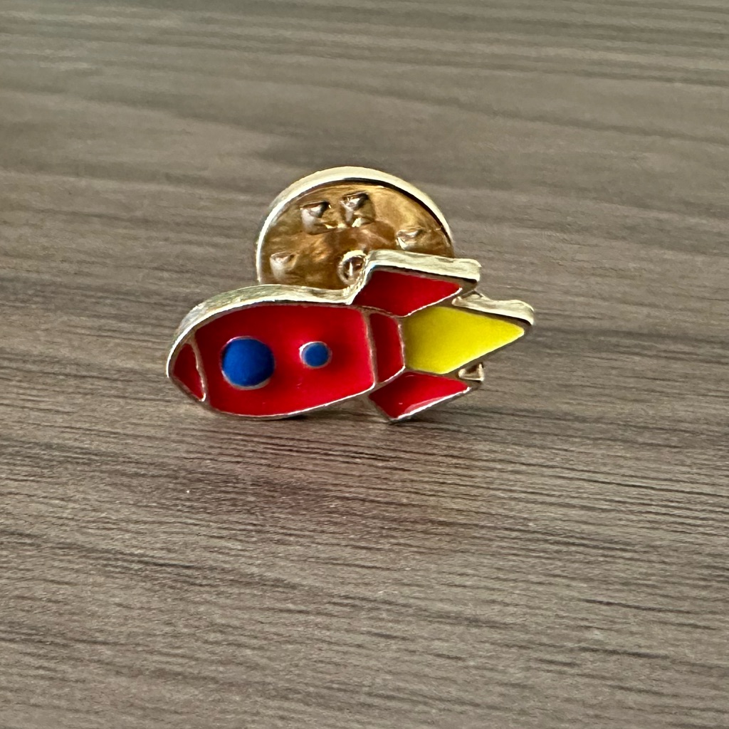 Rocketship Enamel Lapel Pin